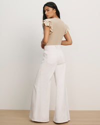 Veronica Beard Aphrodite Top Stone Khaki