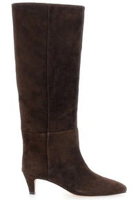 Twinset Suede Boots Darkness Brown
