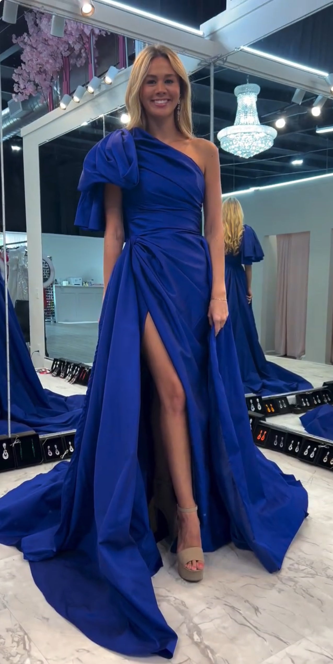 tarik ediz one shoulder dress Tarik Ediz 99013: Stunning One-Shoulder Dress Mydressline