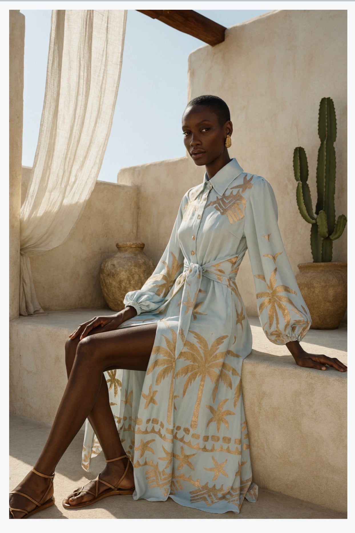Lace The Label Caladra Dress Azure Palm