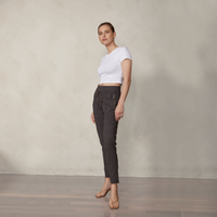 Raffaello Rossi Pantalon de jogging bonbon marron foncé