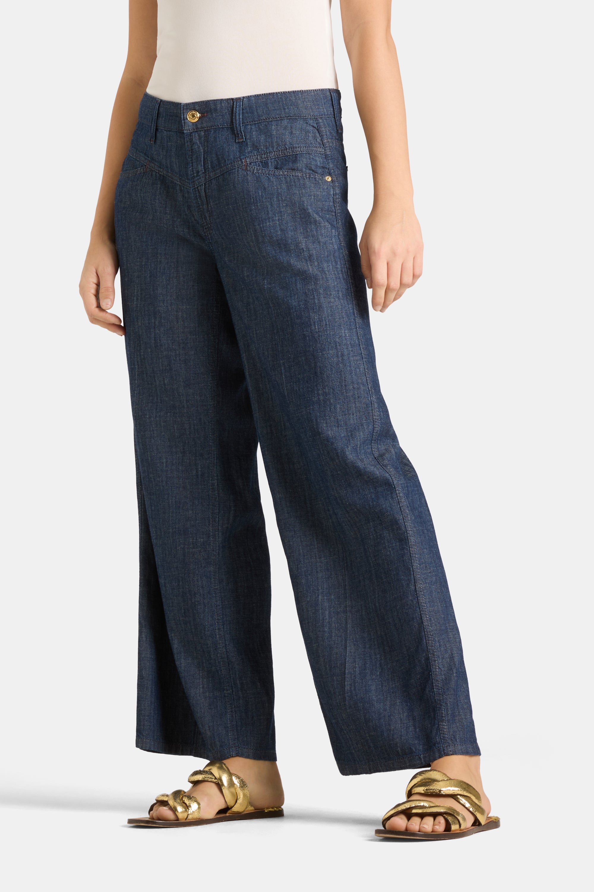 Cambio Aimee Seam Cropped Pant Eco Rinsed