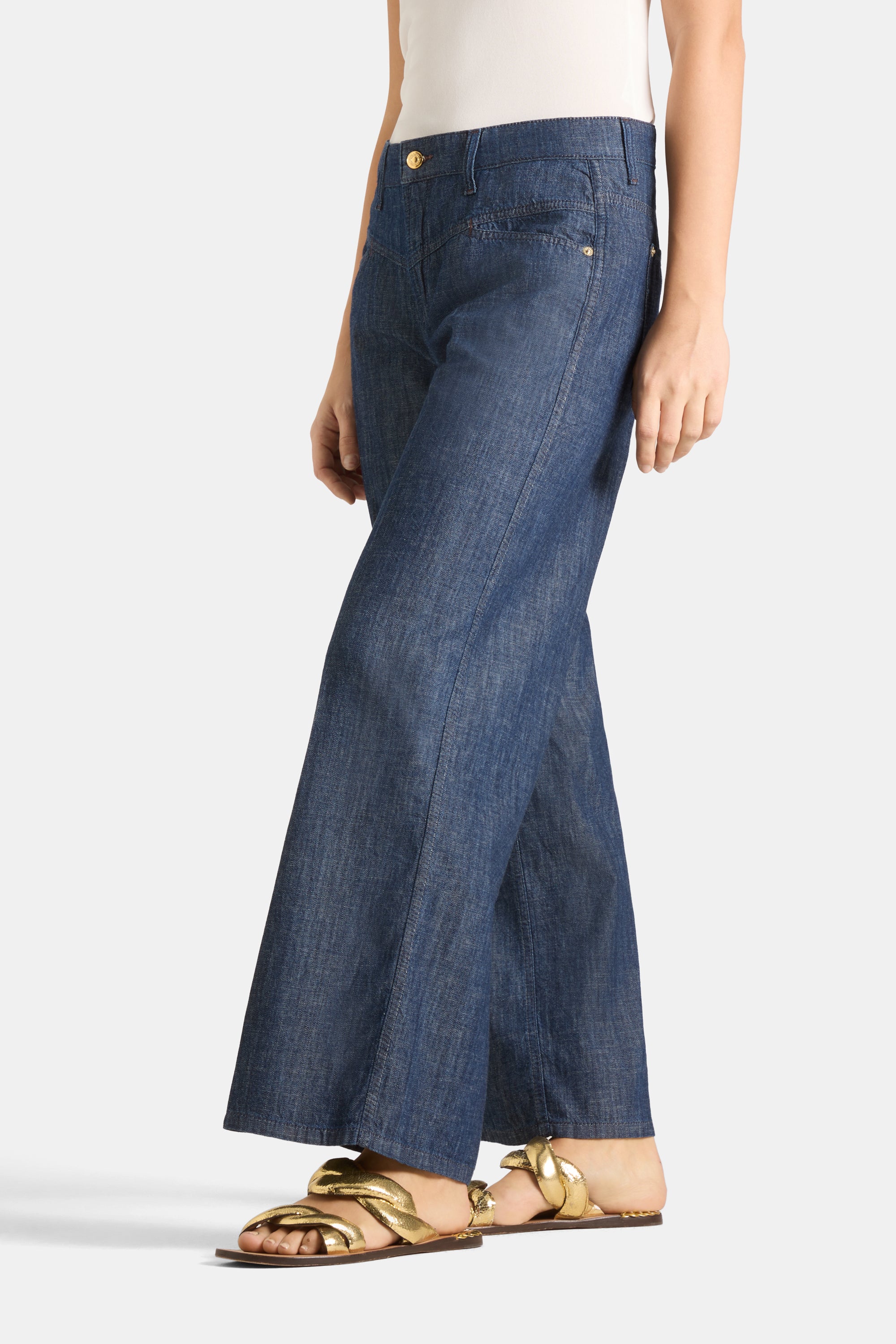 Cambio Aimee Seam Cropped Pant Eco Rinsed