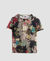 Alice + Olivia Tess Crew Neck Tee Free Spirit