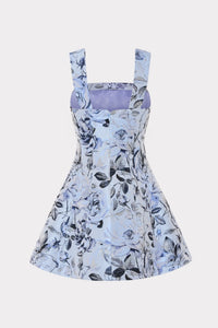 Milly Elodie Jacquard Mini Dress Blue/Navy