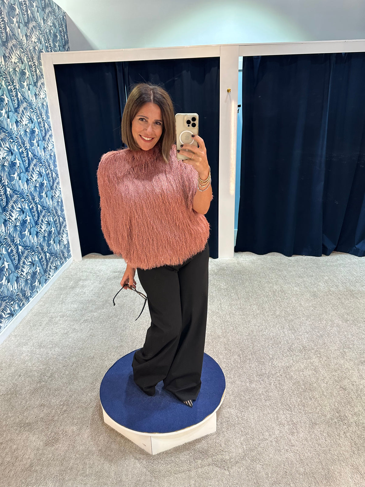 Greta Constantine Laja FKN Capsleeve Cowl Neck Top Tan