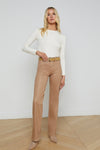 L'Agence Clayton Coated Wide-Leg Jean