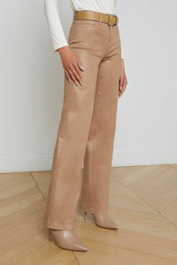 L'Agence Clayton Coated Wide-Leg Jean