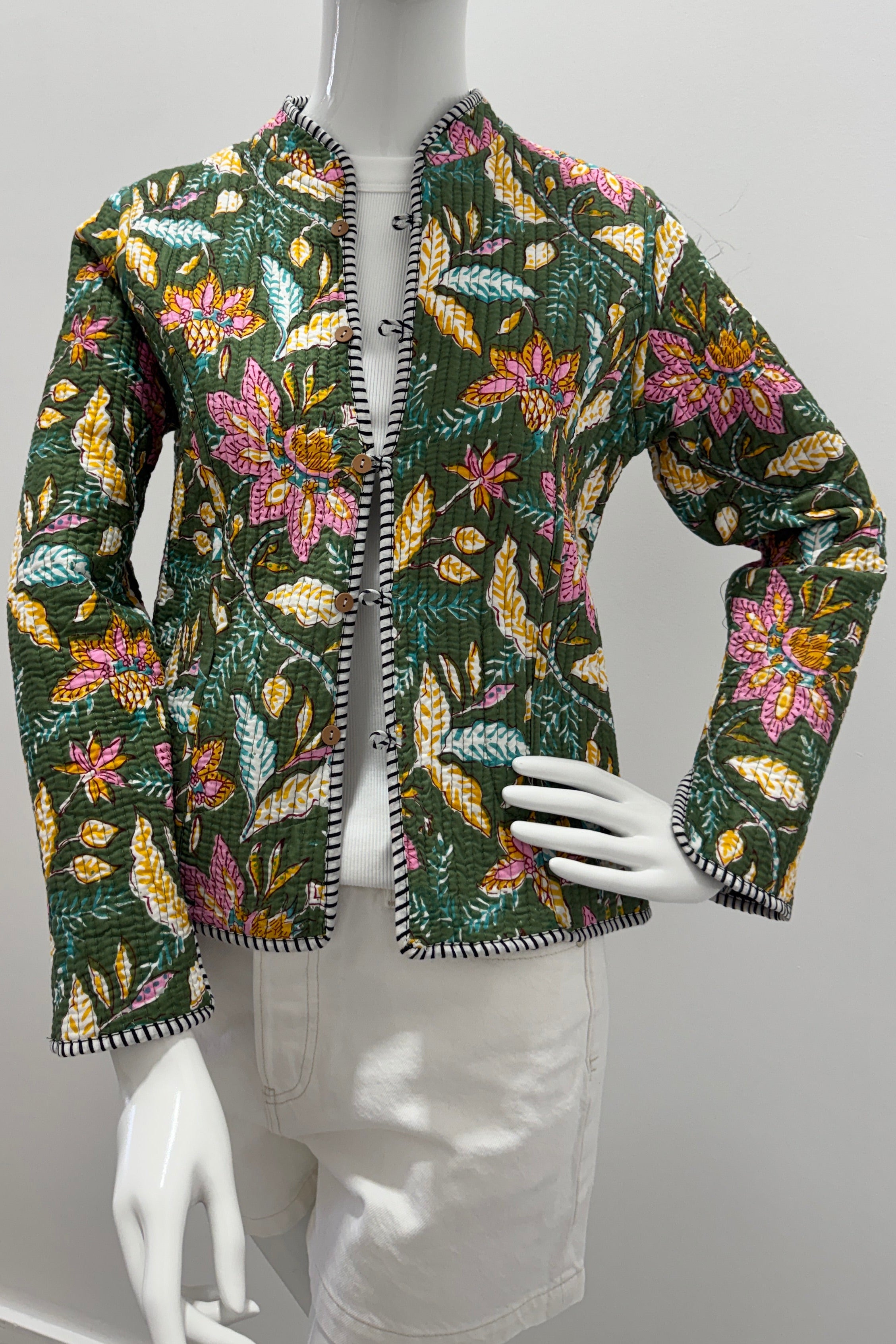 Veste matelassée réversible en coton