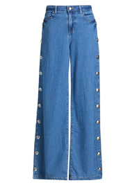 L'Agence Jennings High Rise Snap Wide Leg Jean Tortsen