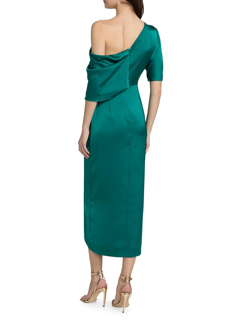 Robe drapée Theia Rayna à une épaule