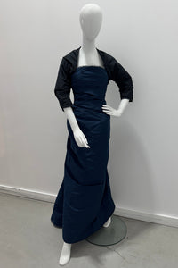 Catherine Regehr Draped 3/4 Sleeve Shrug Borelo Navy/Black
