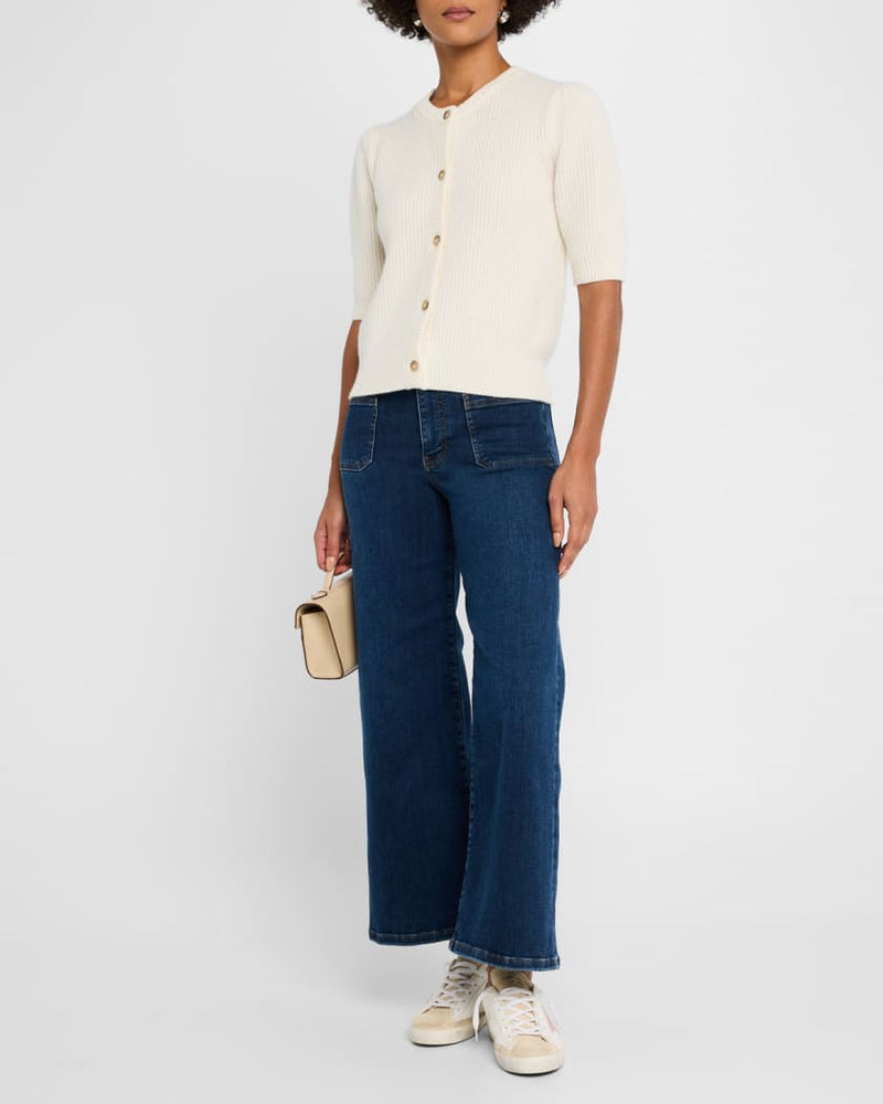 Frame Le Slim Palazzo Bardot Pocket Jeans