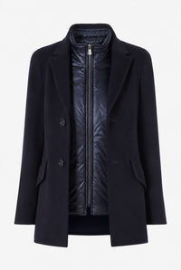 Cinzia Rocca B362001-66D5-02 manteau court bleu marine