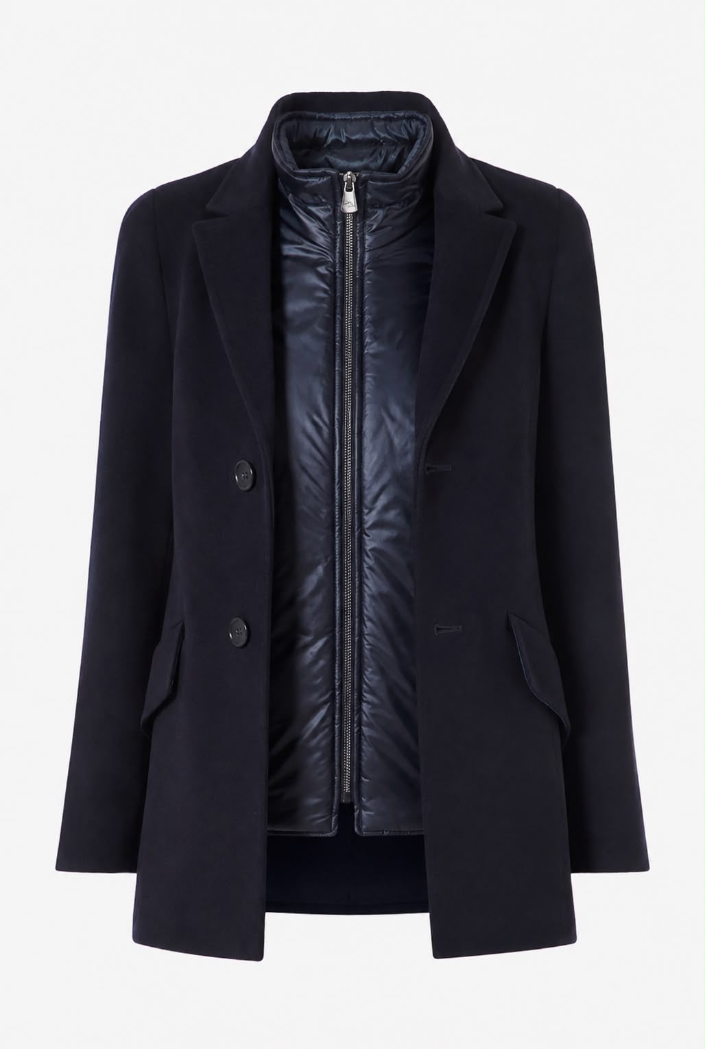 Cinzia Rocca B362001-66D5-02 manteau court bleu marine