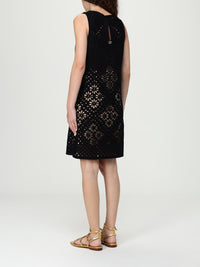 Robe courte en crochet à fleurs Twinset