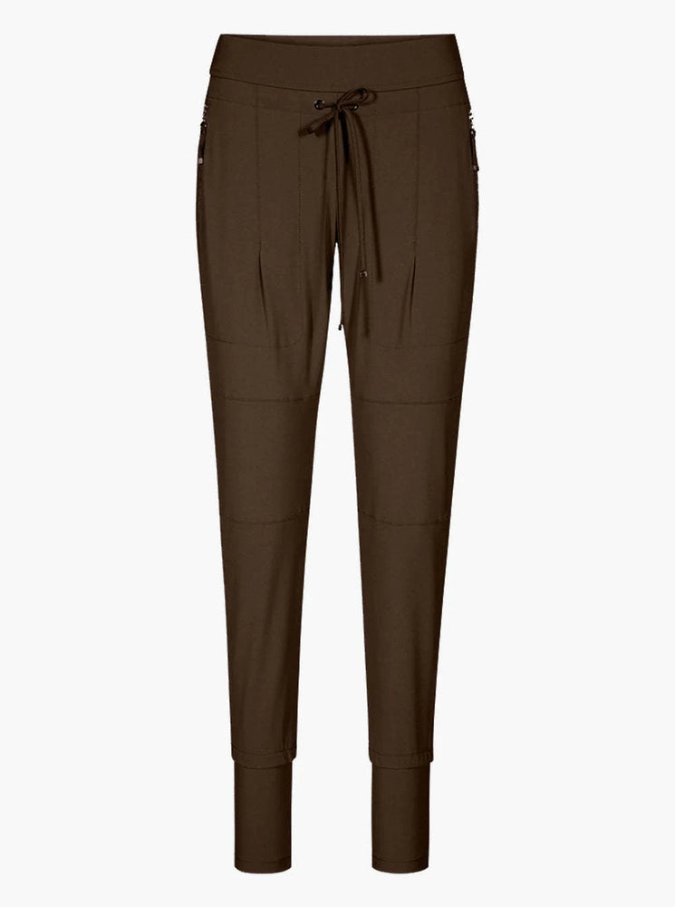 Raffaello Rossi Pantalon de jogging bonbon marron foncé