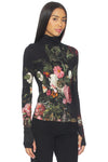 Alice & Olivia Delania Long Sleeve Turtle Neck Top
