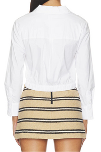 Alice + Olivia Phebe Twist Top Off-White