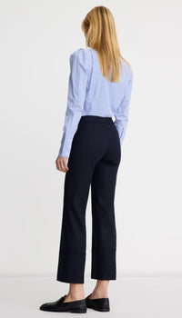 Smythe Box Pleat Shirt Blue Oxford