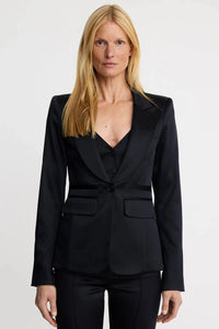 Smythe Tuxedo Peaked Lapel Blazer - Black