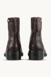 Ilse Jacobsen Leather Ankle Boots - Brown Black