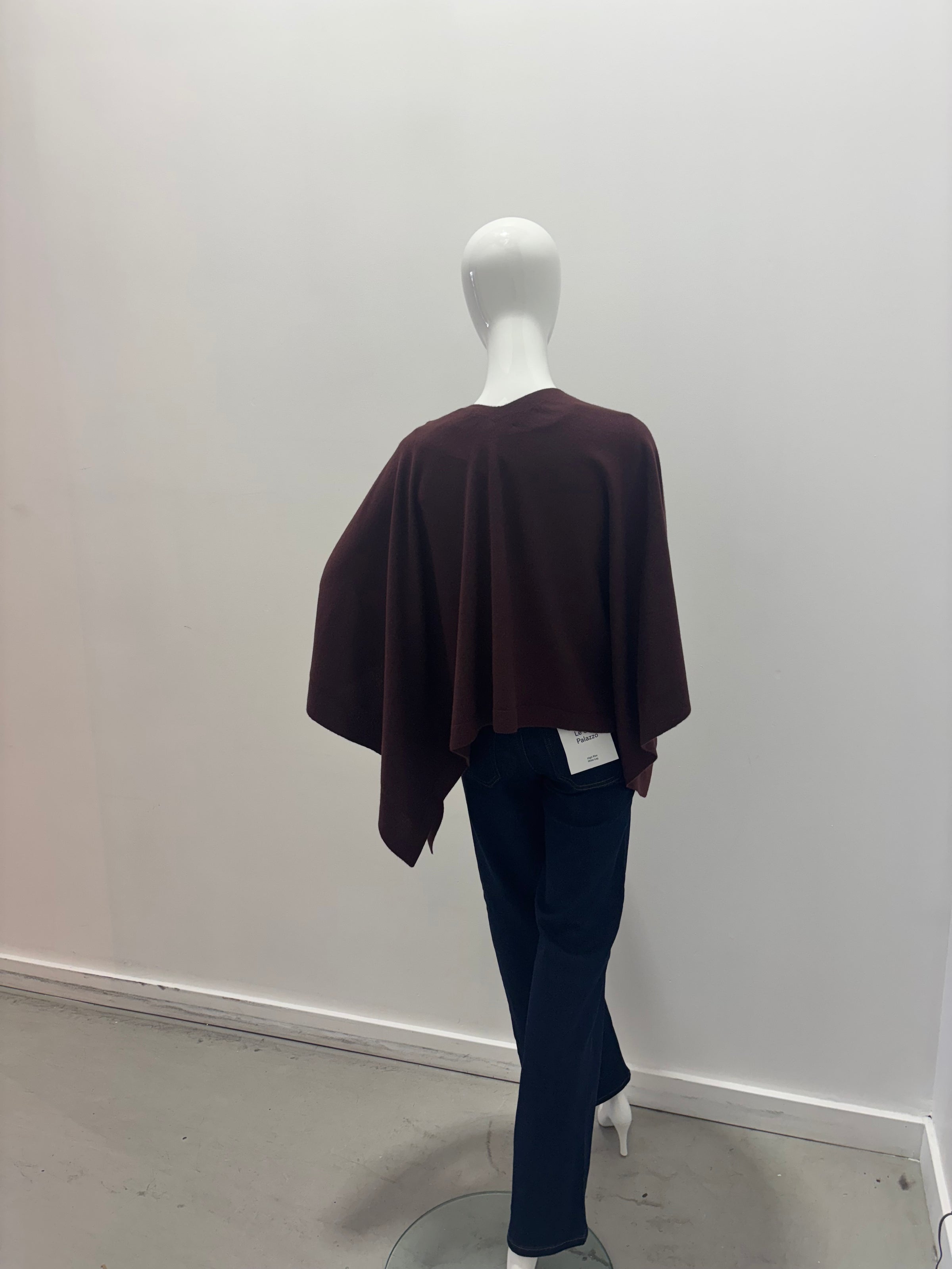 Poncho en maille en cachemire biologique Repeat Lava