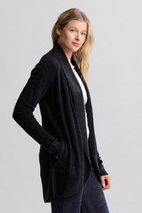 Barefoot Dreams Womens Circle Cardi Black