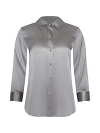 L'Agence Dani 3/4 Sleeve Blouse Light Pewter