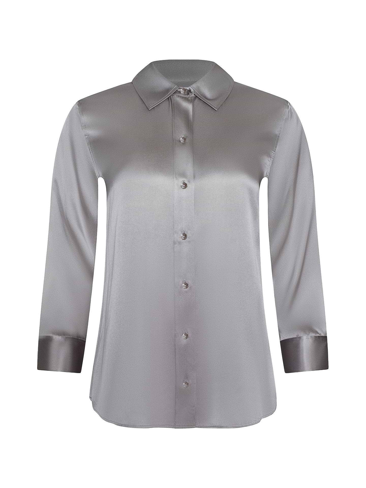 L'Agence Dani 3/4 Sleeve Blouse Light Pewter