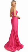 Jessica Angel Corset Slit Evening Gown 2593