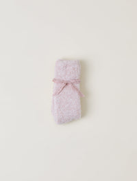 Barefoot Dreams Women's Cozychic Heathered Socks Dusty Rose/White