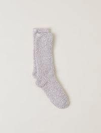 Barefoot Dreams Women's Cozychic Heathered Socks Stone/White