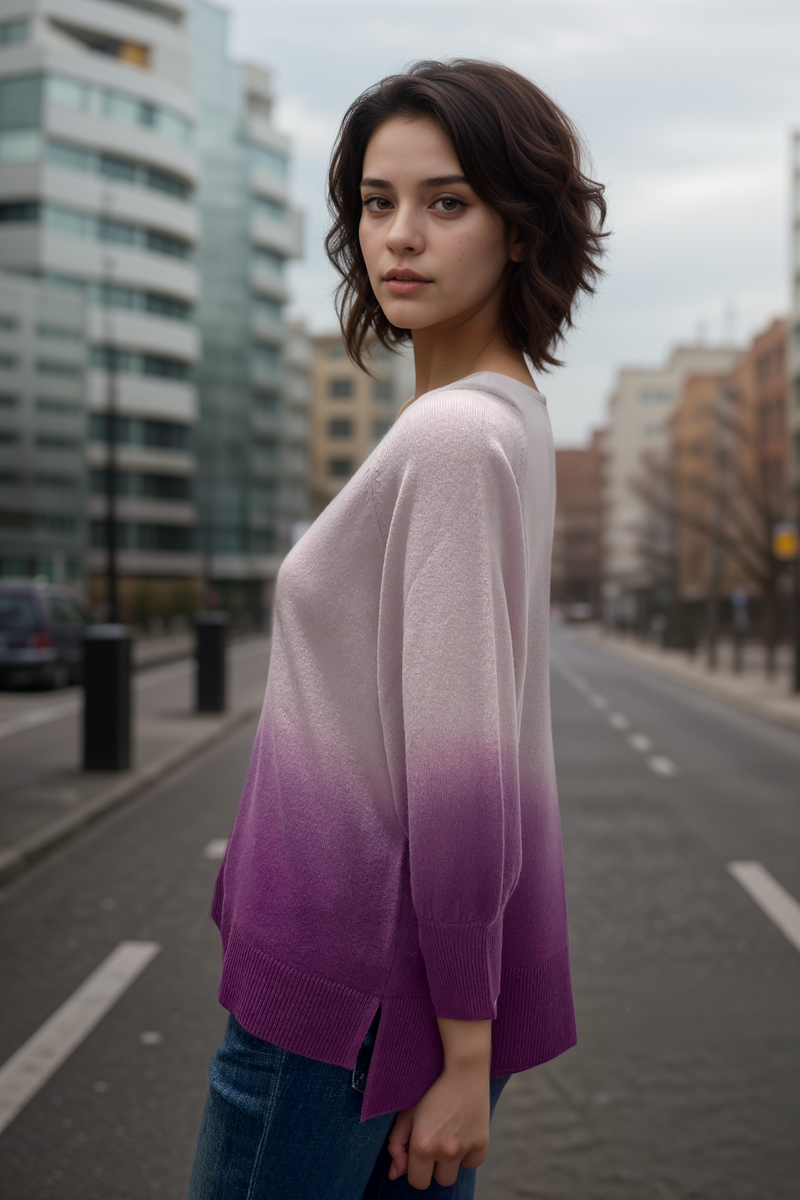 Repeat pull tricoté en cachemire ombré