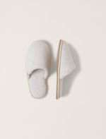 Barefoot Dreams Women's Cozychic Unisex Slipper Stone/White