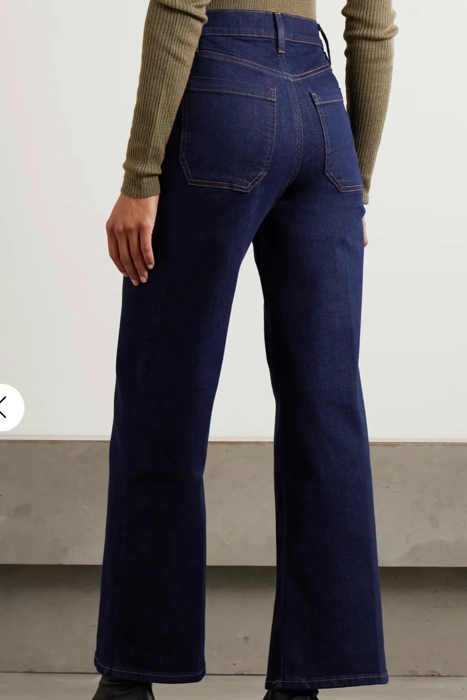 Frame The Pearl Slim Palazzo Modernist Pocket Rinse