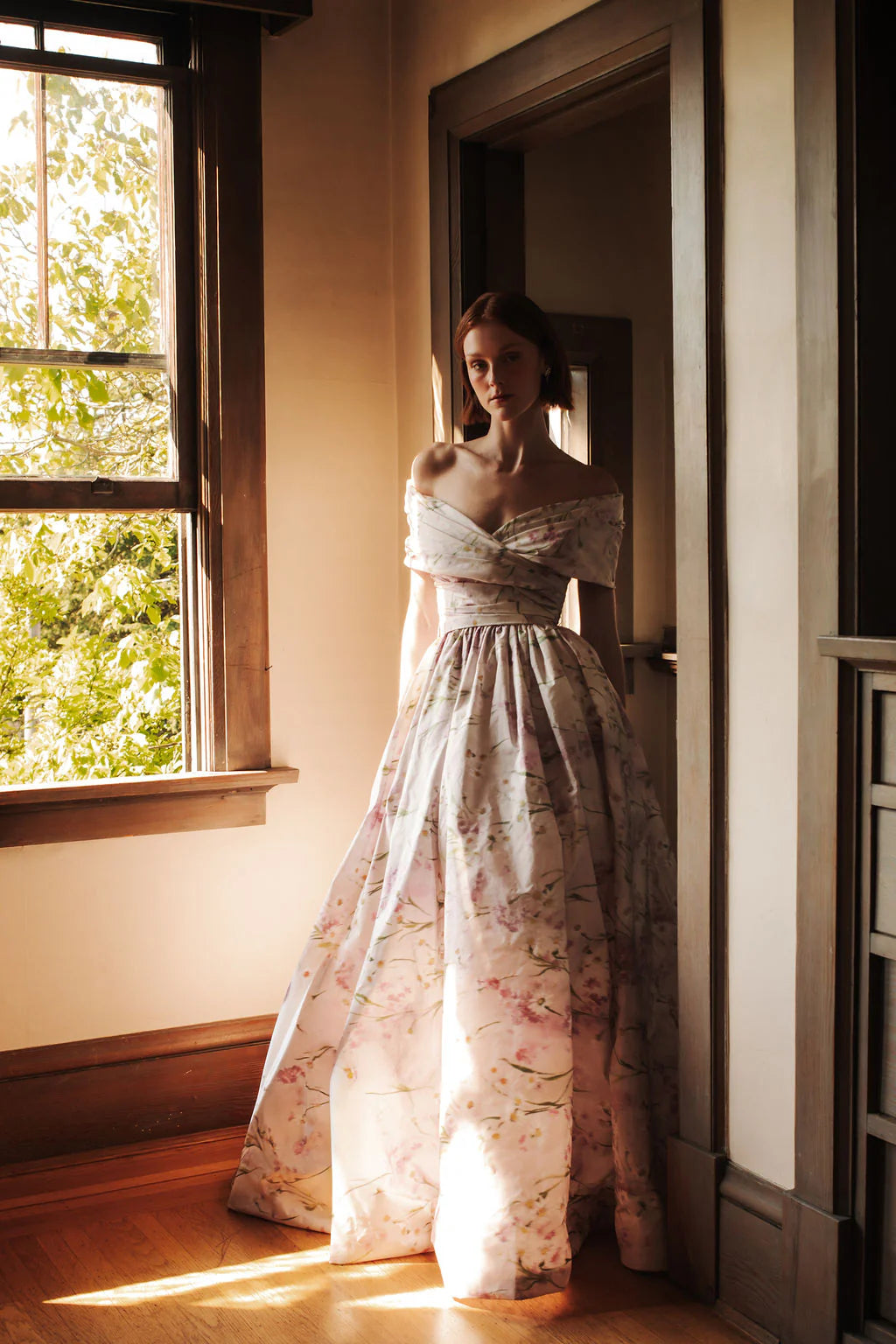 Catherine Regehr Off Shoulder Annabelle Gown Floral