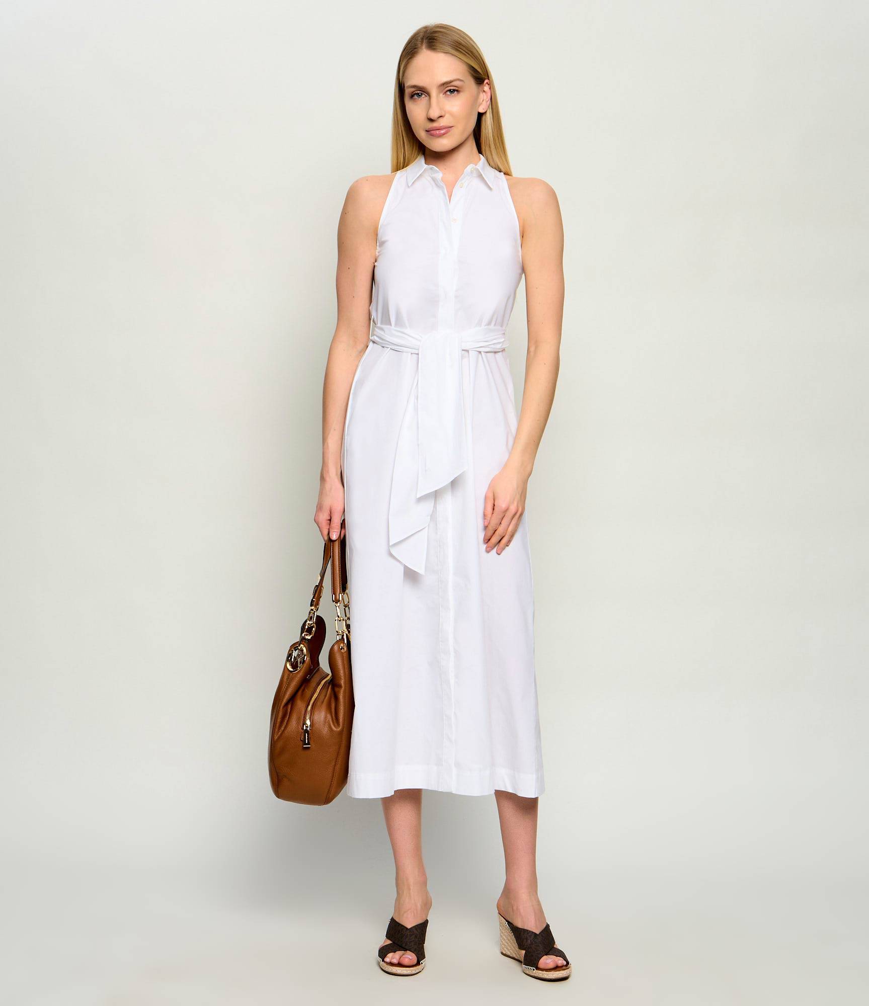 Marella Cotton poplin dress in White