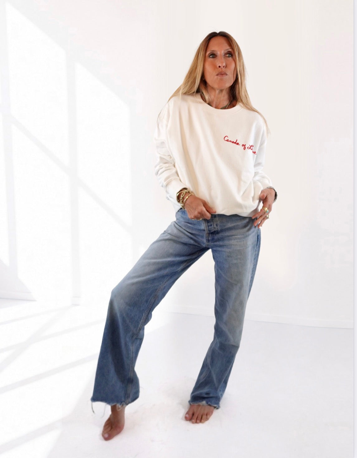 Kerri Rosenthal KR262-3558 Canada Love Of Sweatshirt White