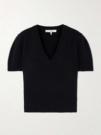 Frame Cashmere V-Neck Gather Sweater