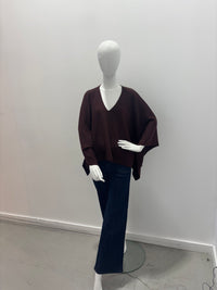 Poncho en maille en cachemire biologique Repeat Lava