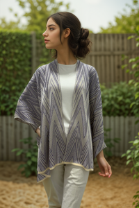 Poncho en tricot Missoni Zig Zag
