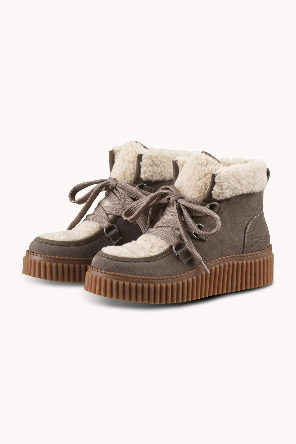 Ilse Jacobsen Suede Boots With Laces - Falcon Clay