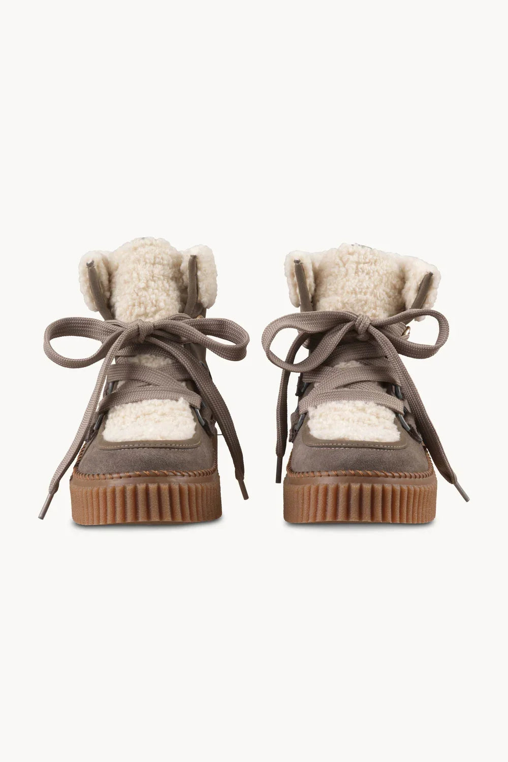 Ilse Jacobsen Suede Boots With Laces - Falcon Clay