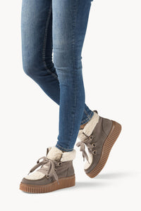 Ilse Jacobsen Suede Boots With Laces - Falcon Clay
