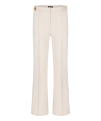 Cambio Fawn Flap Pocket Gold Chain Tailored Trousers Oat