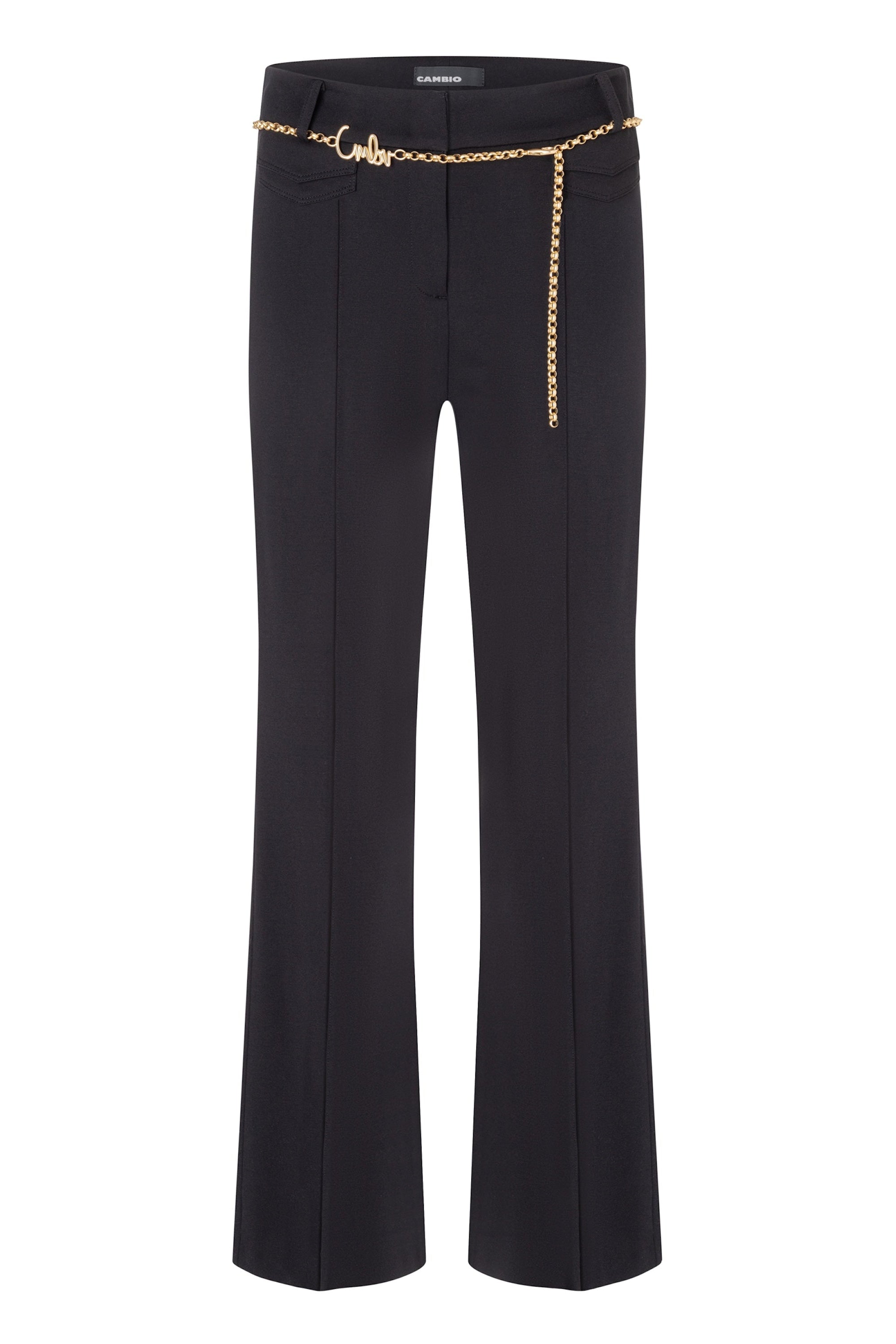 Cambio Black Chain Detail Tailored Pants