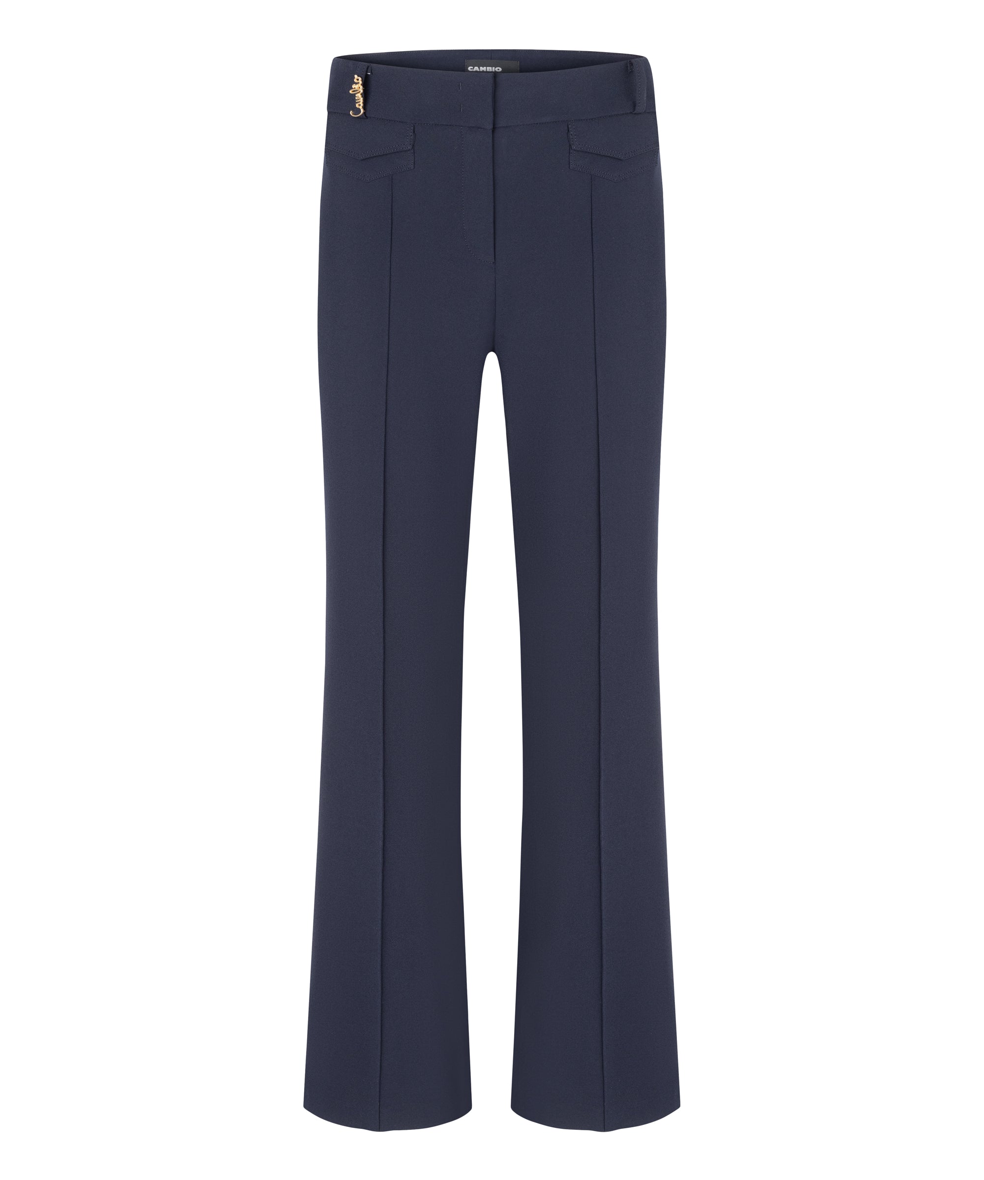 Cambio Fawn Flap Pocket Gold Chain Tailored Trousers