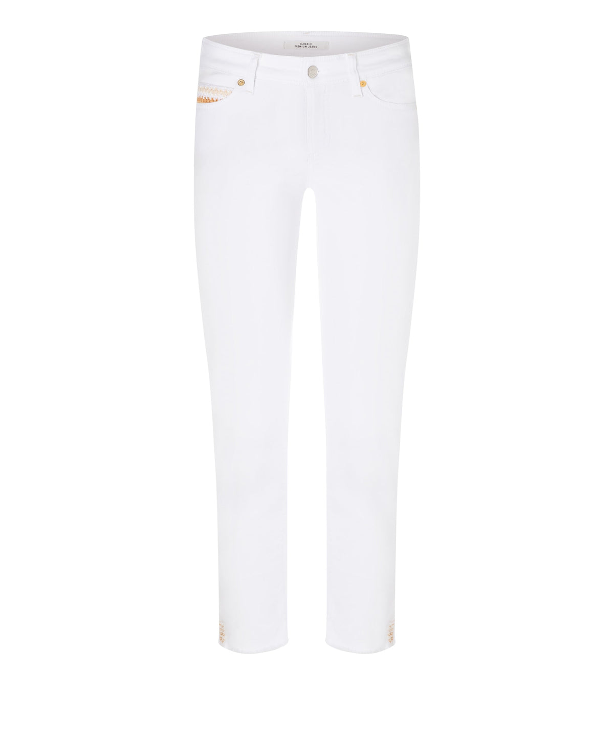 Cambio Piper Short Jean - White