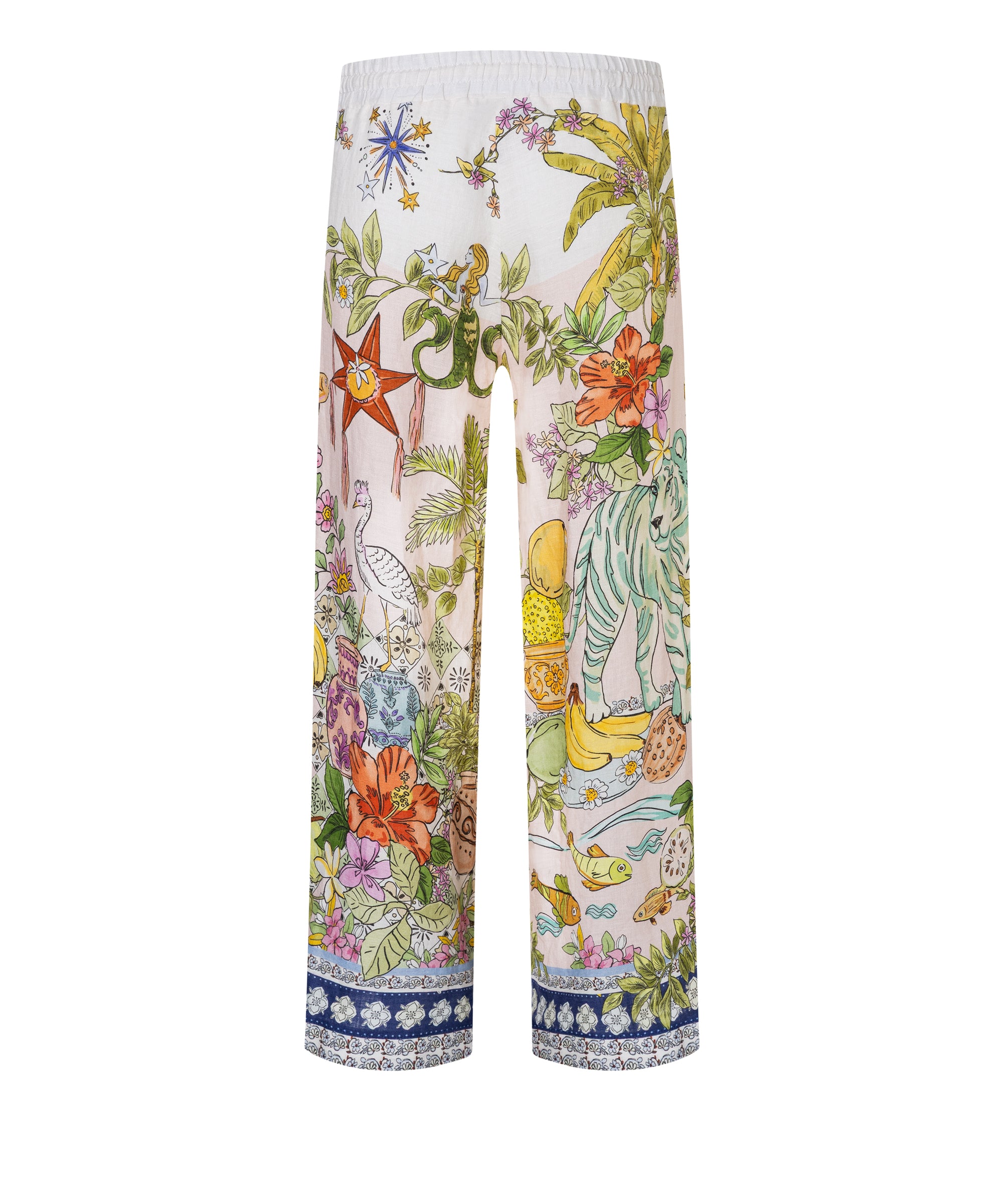 Cambio Candice Plain Pant Colourfull Indian Jungle